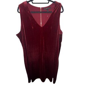White House Black Market SleevelessBurgundy Velvet Evening Cocktail Dress Sz 22W